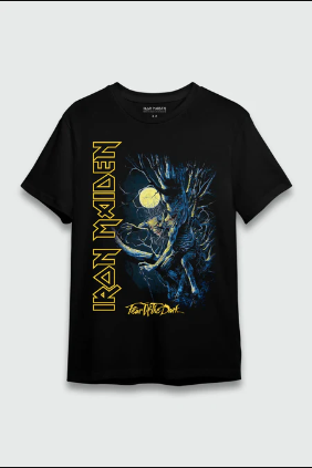 Camiseta Manga Curta Iron Maiden Fear Of The Dark