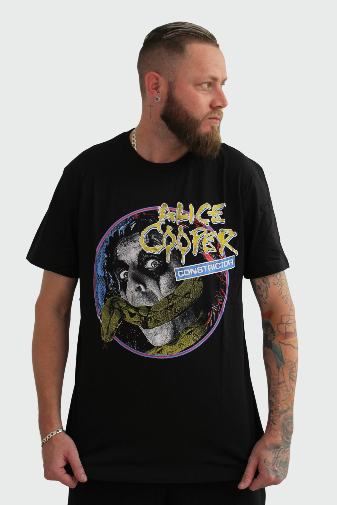 Camiseta Manga Curta Alice Cooper Constrictor