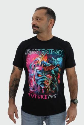 Camiseta Manga Curta Iron Maiden The Future Past